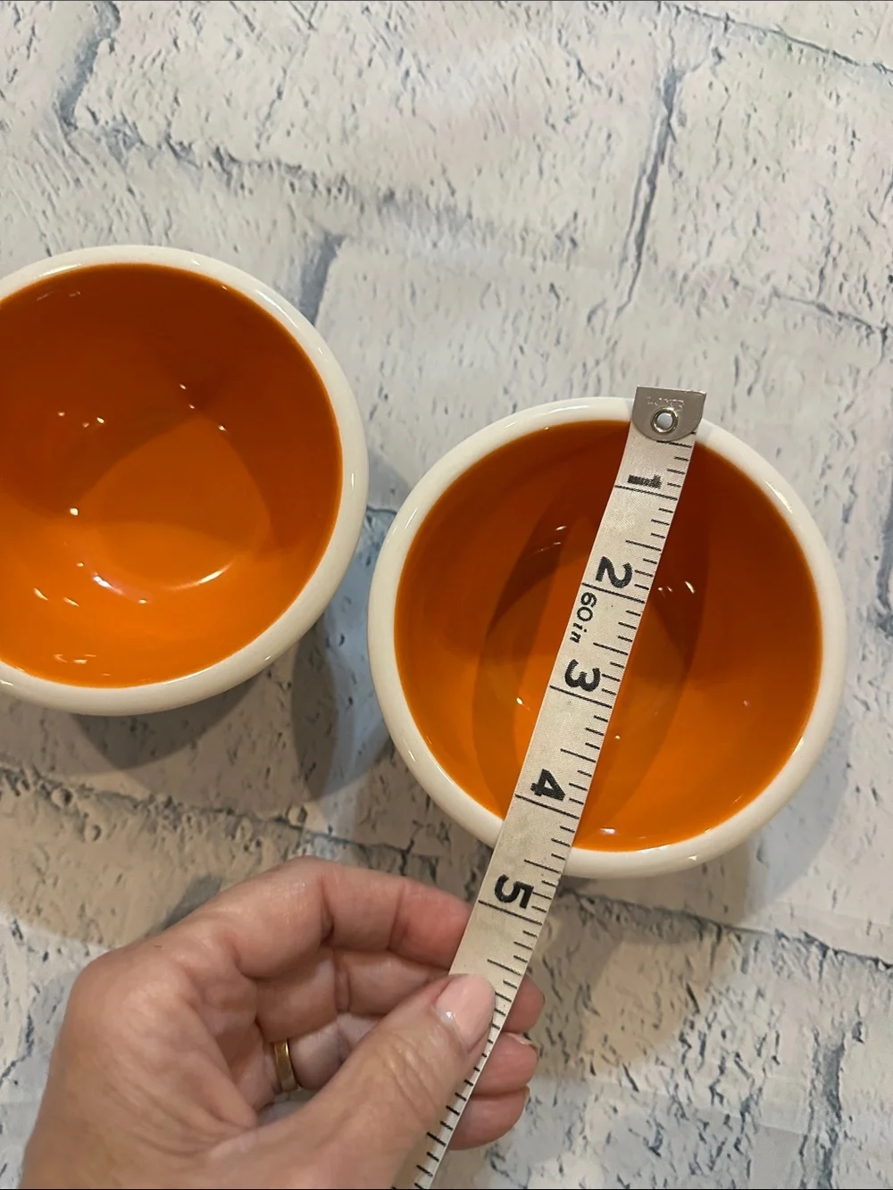 Set of 2 Halloween Cat Bowls - Orange & White